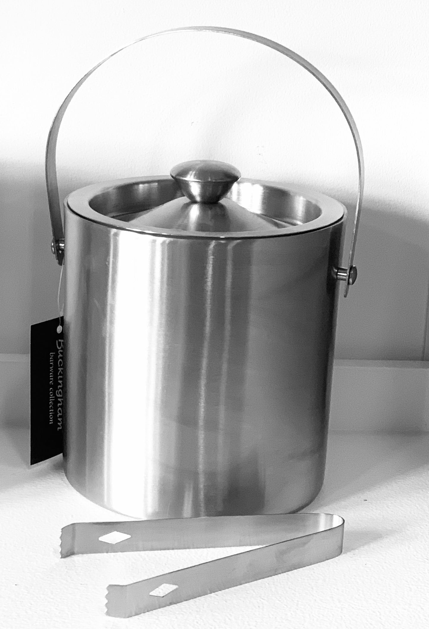 Buckingham Stainless Steel Double Wall Ice Bucket 2 L + Tong
