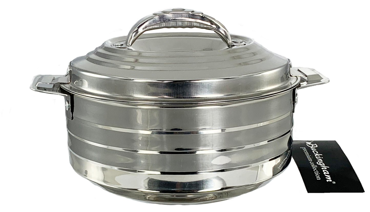 Buckingham Stainless Steel Double Wall HotPot (Ribbed) 3500ml