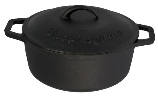 Buckingham Pre-Seasoned Cast Iron Round Casserole 25 cm