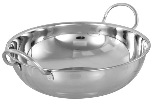 Buckingham Stainless Steel Balti Dish Indian Curry Food Serving Dish 23.5 cm, Premium Quality