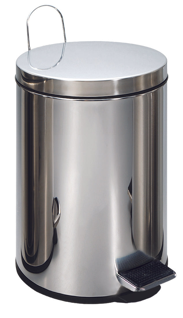Buckingham Stainless Steel Pedal Bin Waste Trash Bin for Bathroom Kitchen Office 3 Litres